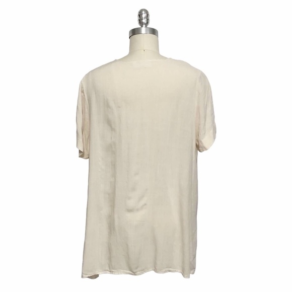 Audrey 3+1 Bubble Hem Surplice Faux Wrap Top - Picture 5 of 10